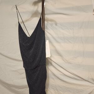 Almost Famous Glittering Black Backless Dress